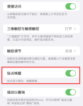 隆林苹果授权维修站分享iPhone轻点无法唤醒怎么办 