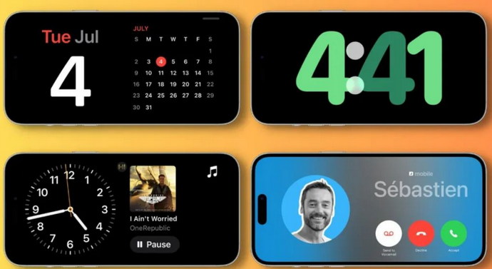 隆林苹果手机维修分享iOS17横屏充电待机显示有什么好处 