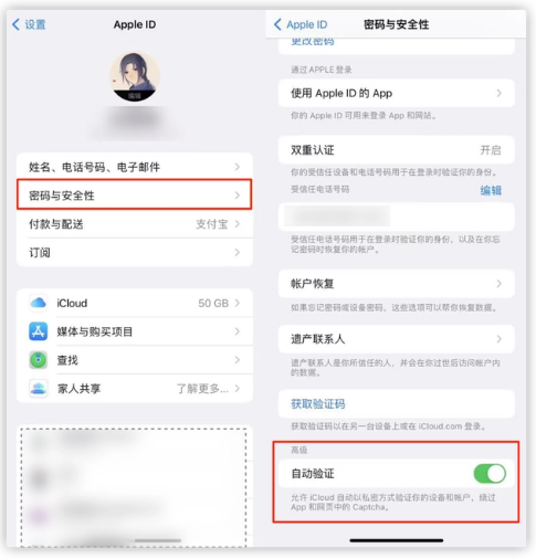隆林苹果手机维修分享iOS 16 自动验证功能开启方法 