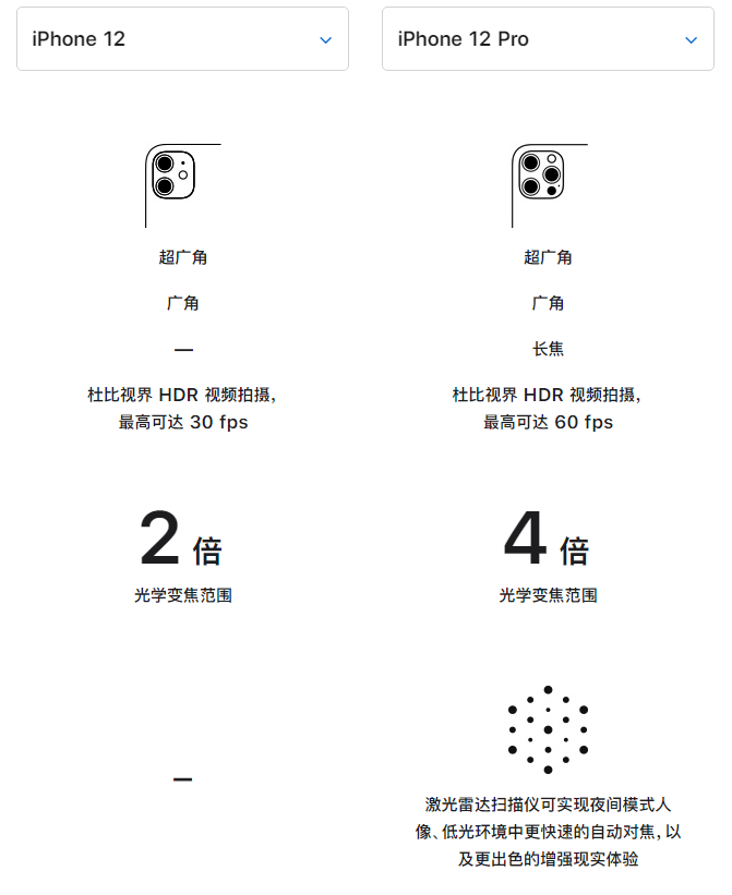 隆林苹果手机维修分享苹果 iPhone 12 与 iPhone 12 Pro 选哪款 